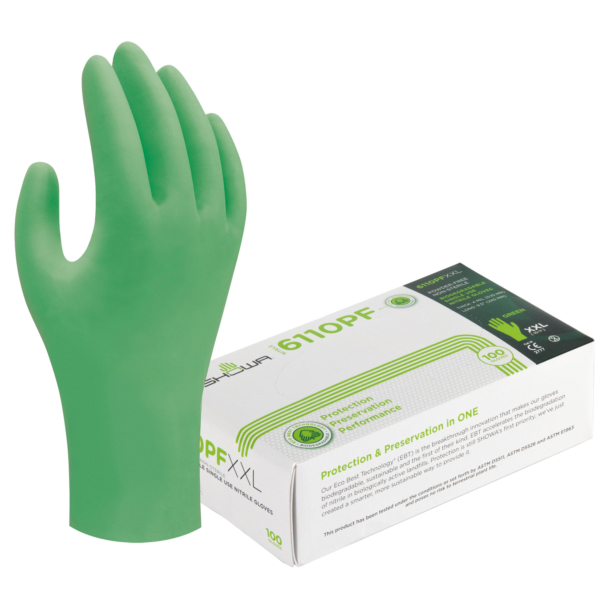 Nitrile Glove SHOWA 6110PF EBT