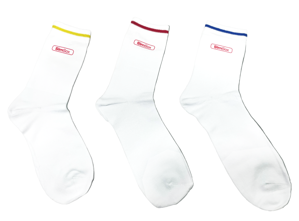 RR socks SimSox MW, with coloured cuffs